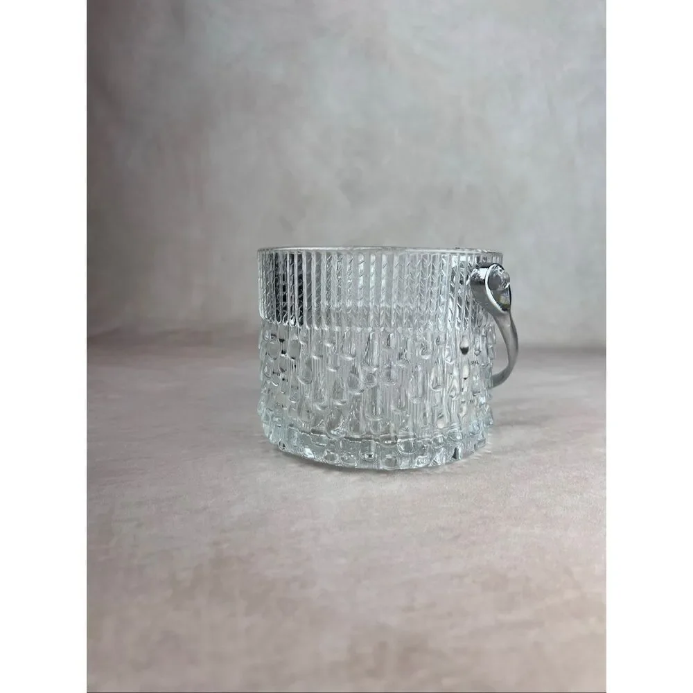 Vintage Mini Ice Bucket MCM Teleflora Crystal Mod